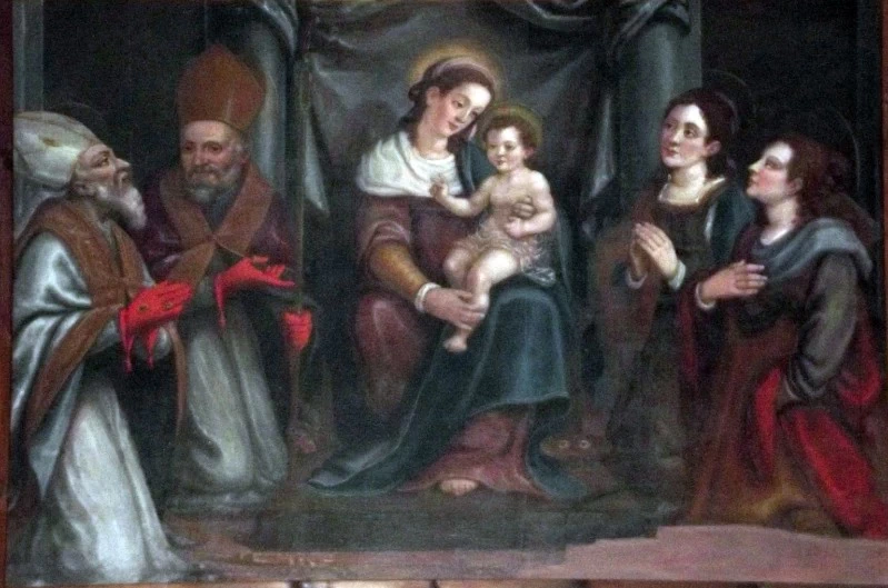 Madonna con Gesù Bambino e santi; San Clemente papa; San Donato vescovo; Santa Lucia; Santa Maria Maddalena - attribuito